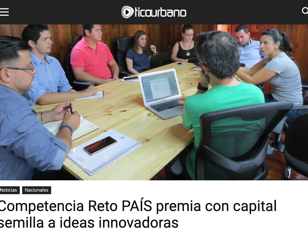 Publicación del medio de comunicación Tico Urbano sobre la noticia: Gobierno declara de interés público el Programa Nacional de Clústeres